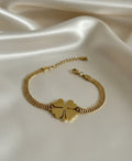 Jasmine solid chain gold plated bracelet