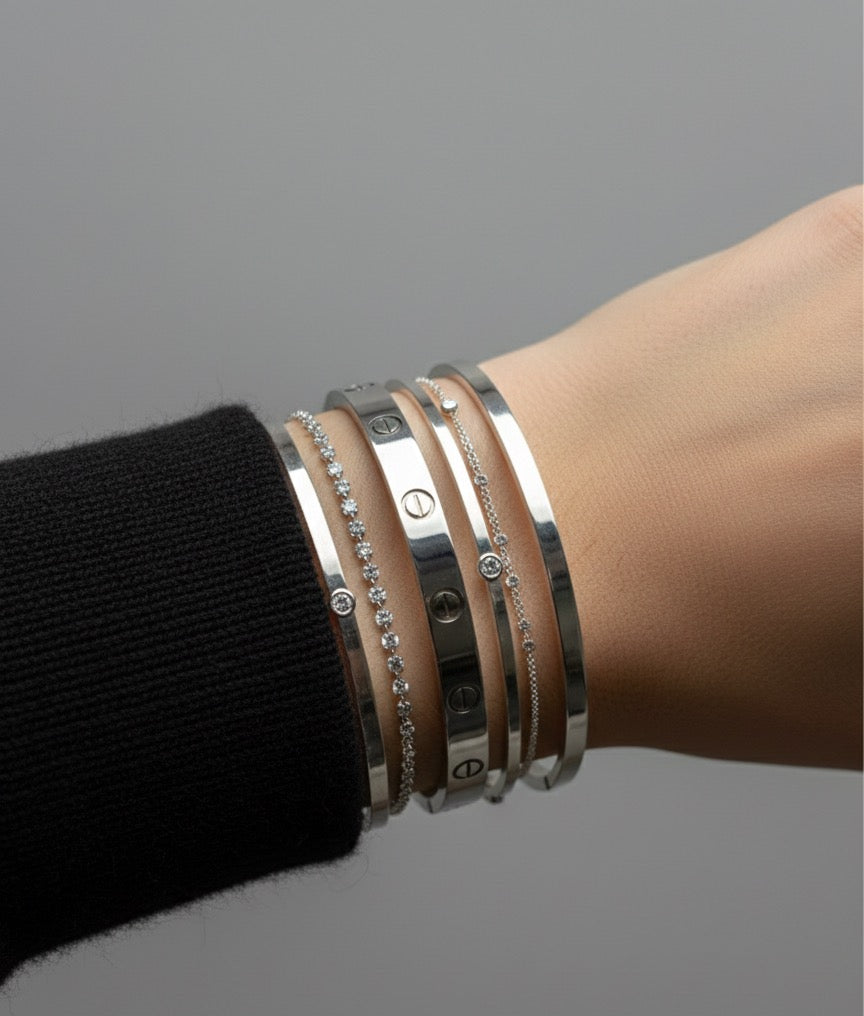 Primrose stainless steel bangle