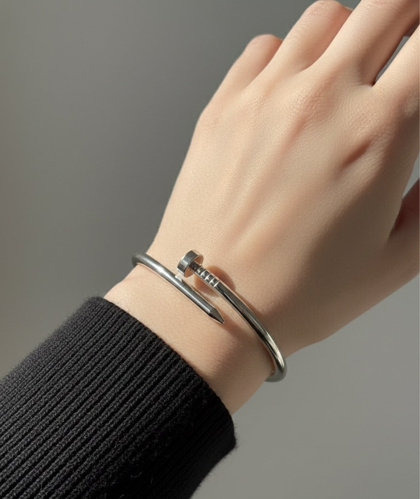 Stainless steel nail bangle