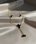 Cross necklace with earrings