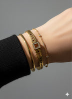 Lavender leaf gold plated bangle