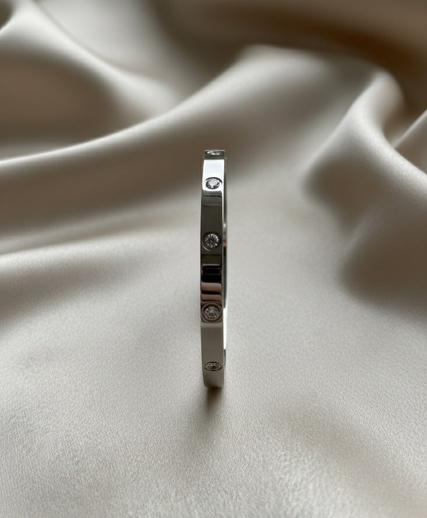 Azalea stainless steel bangle