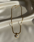 Jasmine solid chain gold plated necklace
