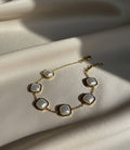 Luxe white stone gold plated bracelet