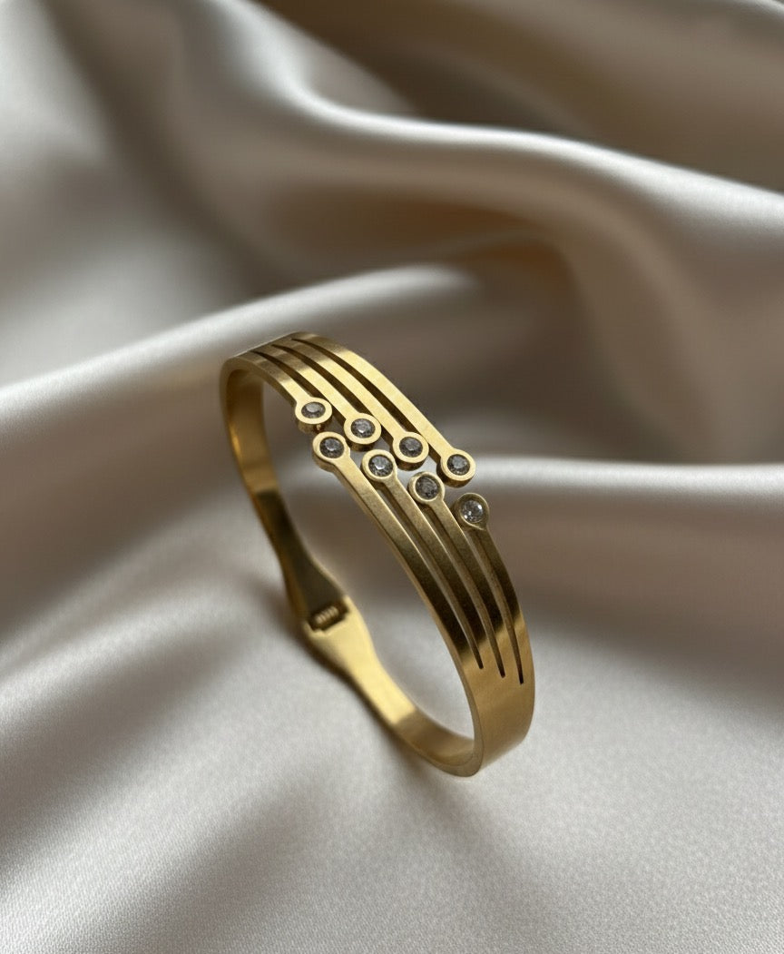 Marigold gold plated bangle
