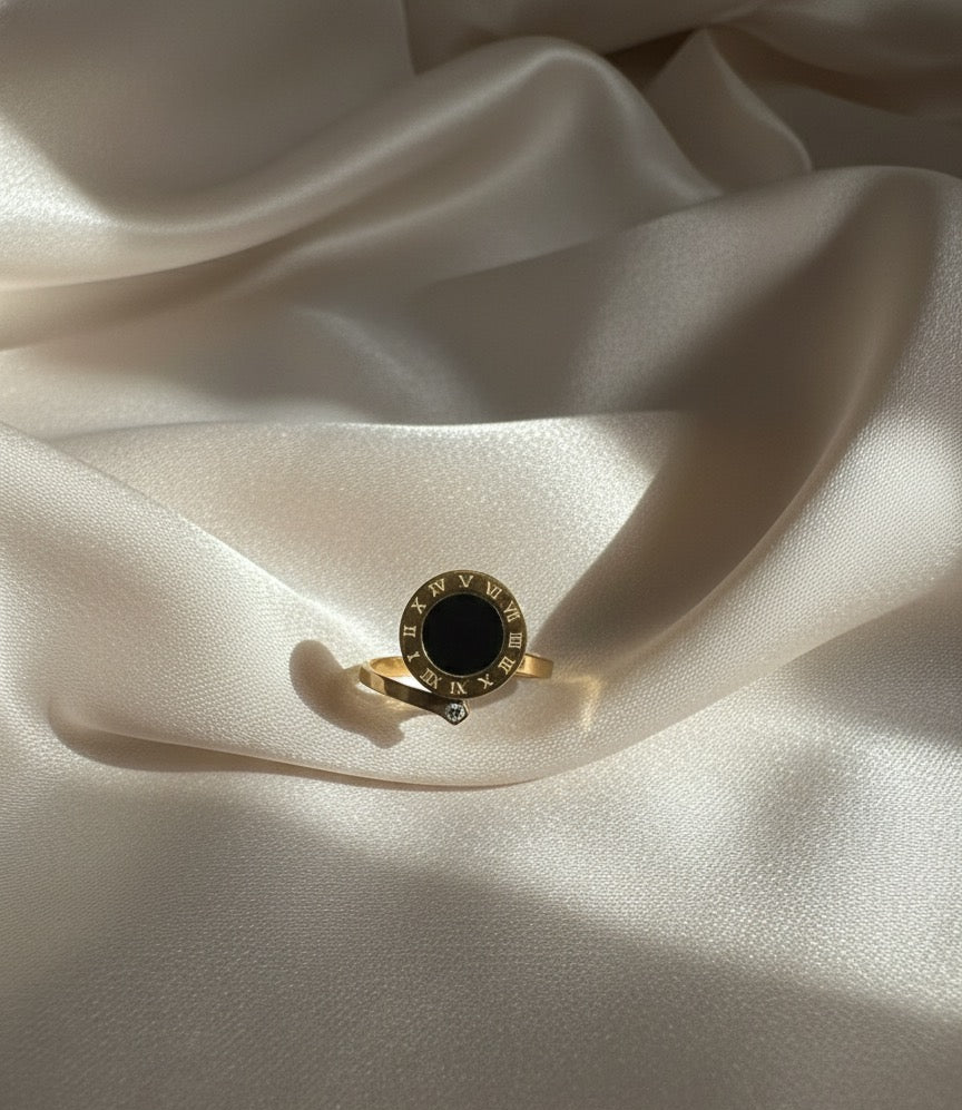 Watch band gold plated ring