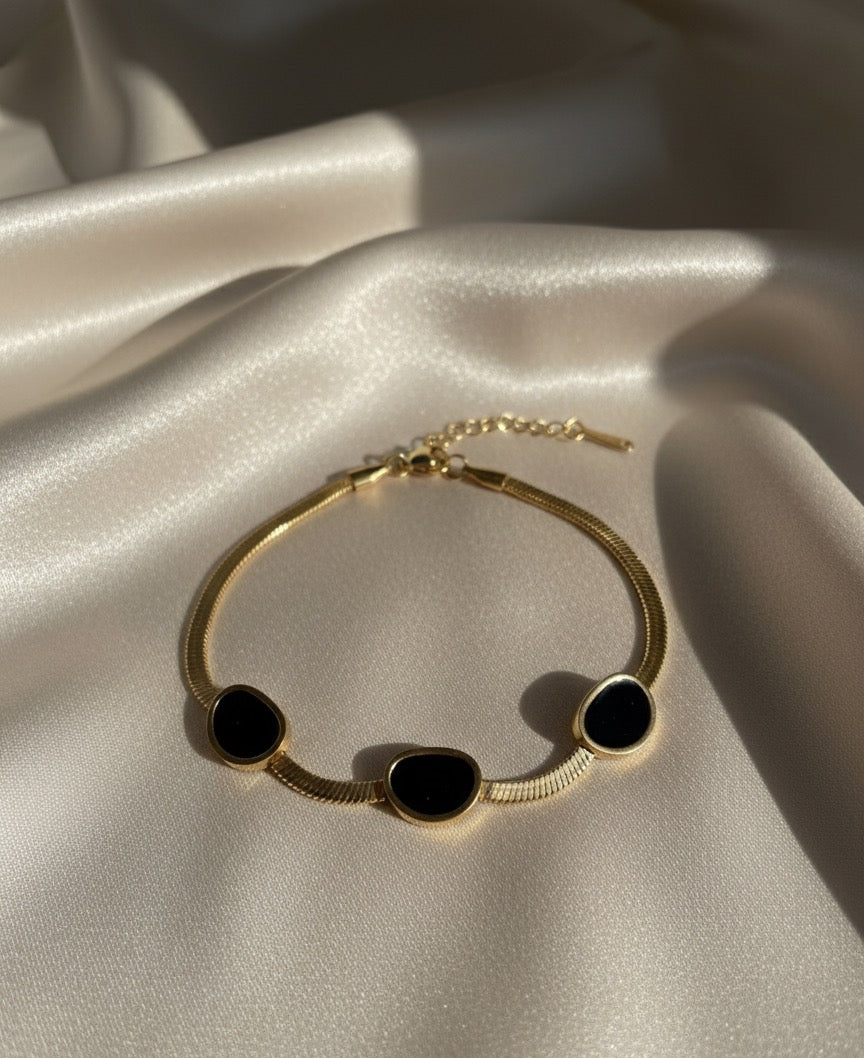 Jasmine  solid chain gold plated bracelet