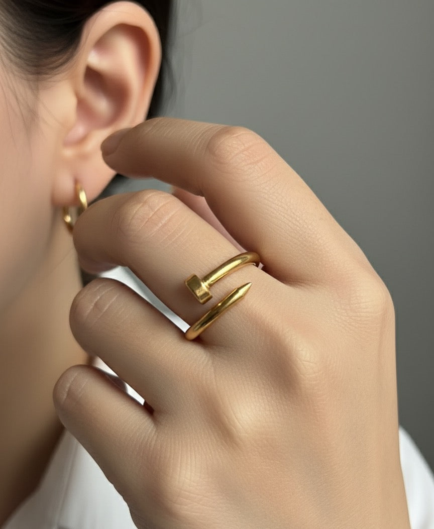 Sunflower gold plated ring