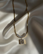 Orchid gold plated necklace