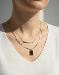 Black amber  double layer necklace