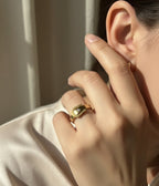 Gardenia gold plated ring